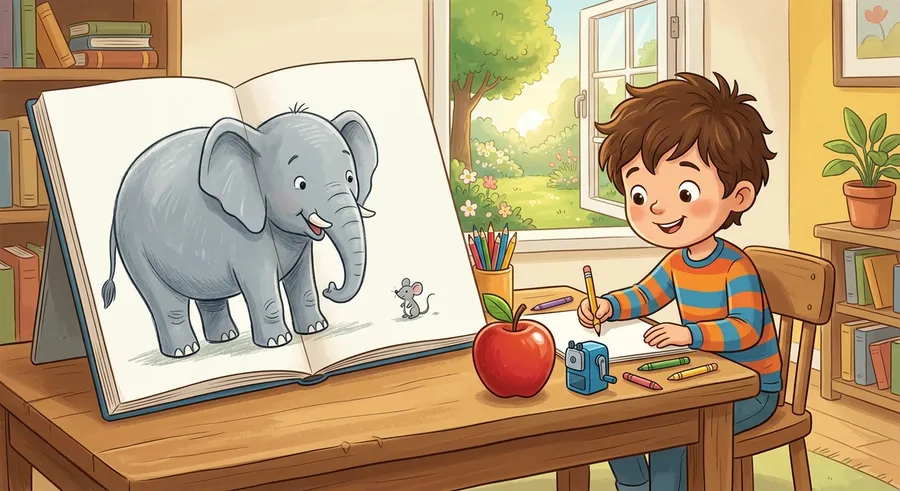 Learn how artists use big and small sizes to make pictures exciting and full of life!
