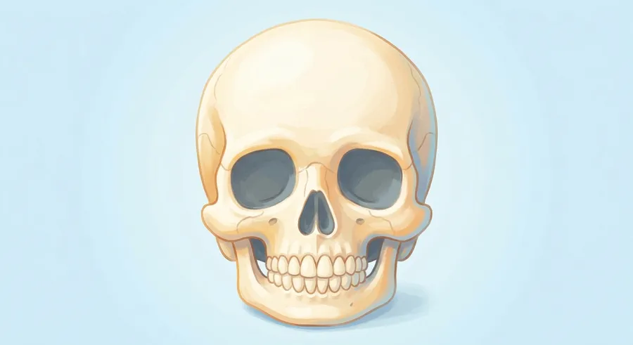 A model of a human skull that protects the brain