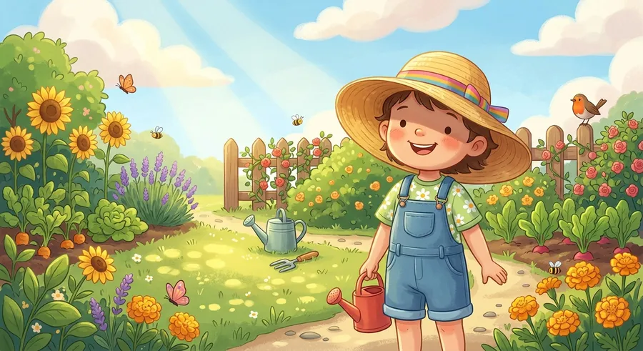 A child wearing a sun hat to protect their skin on a bright day