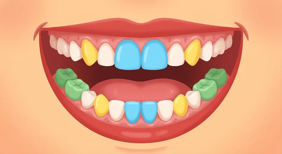 A diagram showing different teeth like incisors and molars
