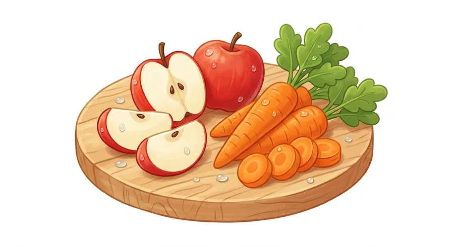 Crunchy apples and carrots that help clean teeth