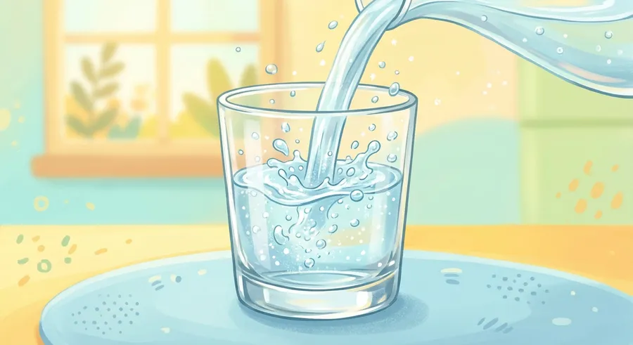 Clean fresh water being poured into a glass