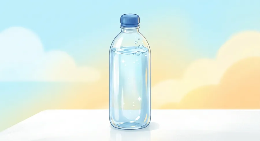 A one litre bottle of water for measuring capacity