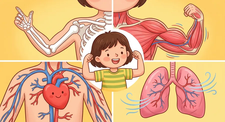 Take a tour inside your own body! Learn about bones, muscles, the heart, and more — and find out why each part has an important job to do.