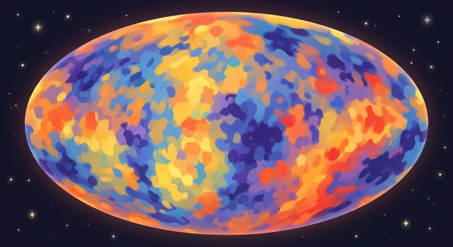 A colourful map of the faint afterglow of the Big Bang across the sky
