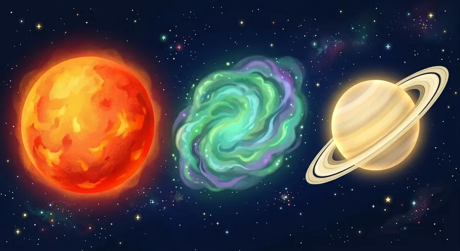 Young learners discover the bright colors and simple shapes found all across space.